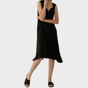 New Marallis Black Fit and Flare Knee Length Tank Dress Size Large bin 1T